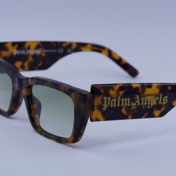 Palm Angels PERI002 PALM 6054 Sunglasses Havana Rectangle Frame, Green Lenses - Picture 2 of 10